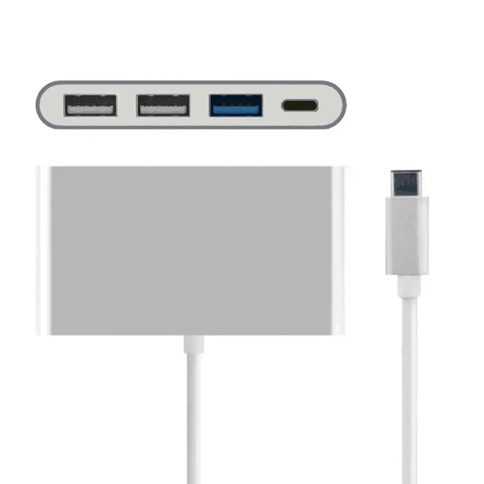 

CYDZ USB 3.1 Type-C Hub Adapter 4K Thunderbolt 3 USB C Hub with Hub 3.0 Slot PD for MacBook Pro/Air 2018