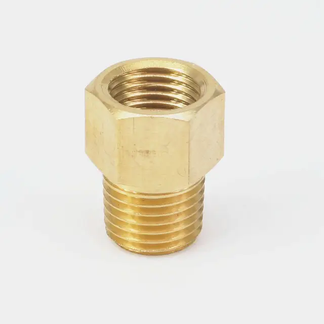 1/4" NPT Male x 1/4" BSPP Female Brass Pipe Fitting Connector Adapter For Pressure Gauge Air Gas