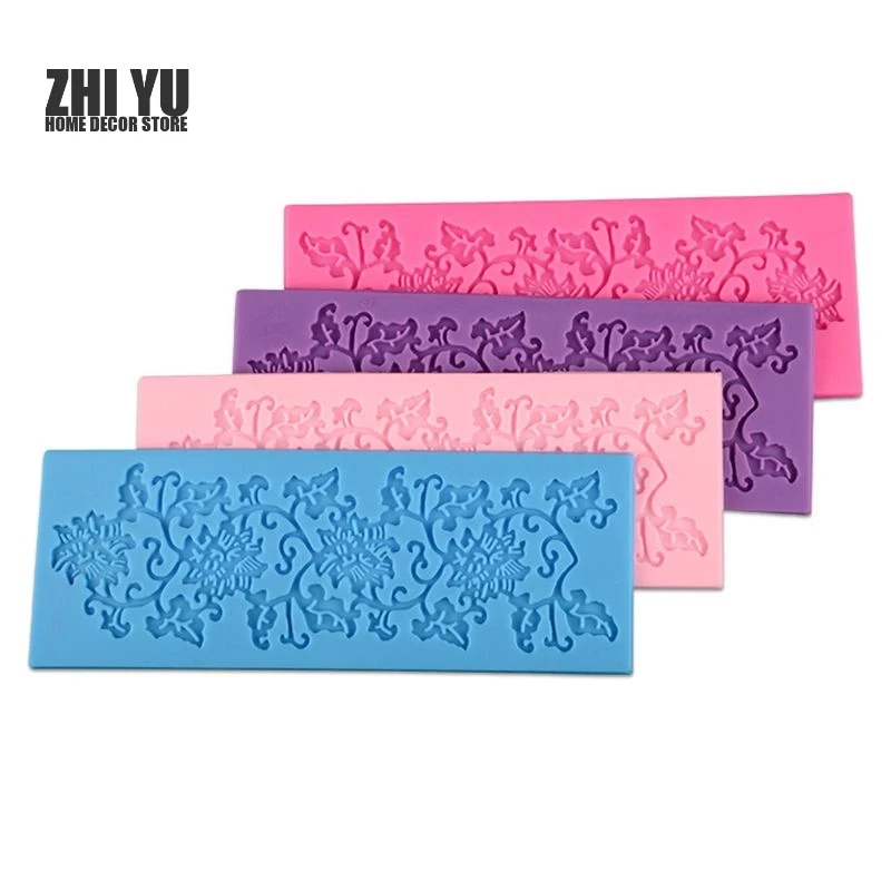 

Border Decoration Lace Flower Silicone Forms Lace Pad Baking Tools Fondant Mould Lace Mat Fondant Cake Decorating Tools Silicone
