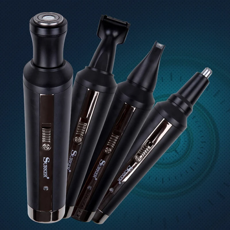 

Surker Sk-217 4 In 1 Multi-Function Trimmer Waterproof Rechargeable Shaver Nose Hair Styling Knife Corner Knife Trimmer Eu Plu