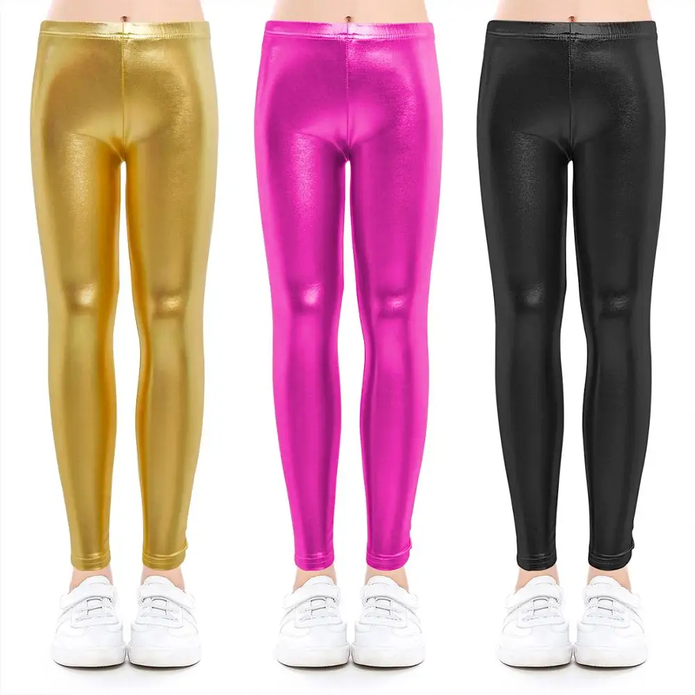 Baby pants for girls Kids Leggings Children's pencil pants Trousers Faux PU Leather Legging Slim trousers 3-9 years