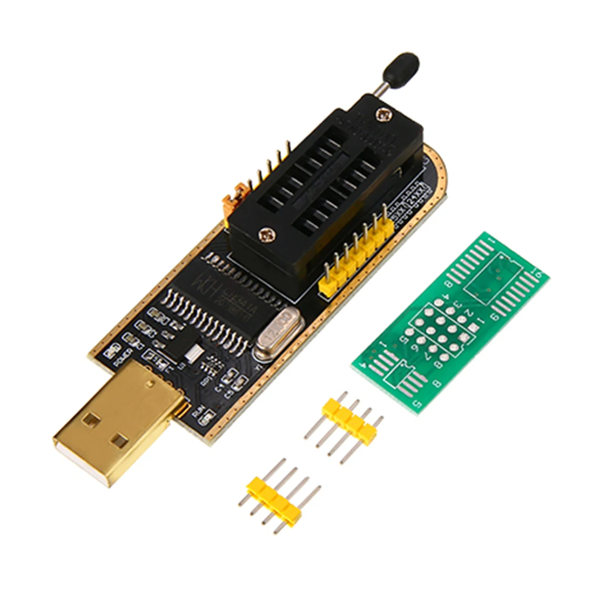 

1 Set Electrical for EEPROM BIOS USB Programmer Module CH341A + SOIC8 Testing Clip + 1.8V & SOIC8 Socket Adapter