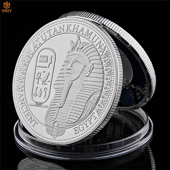 

Ancient Egyptian Pyramid Sphinx Pharaoh Pharaoh Silver Plated Memorial Collectibles Coin Value