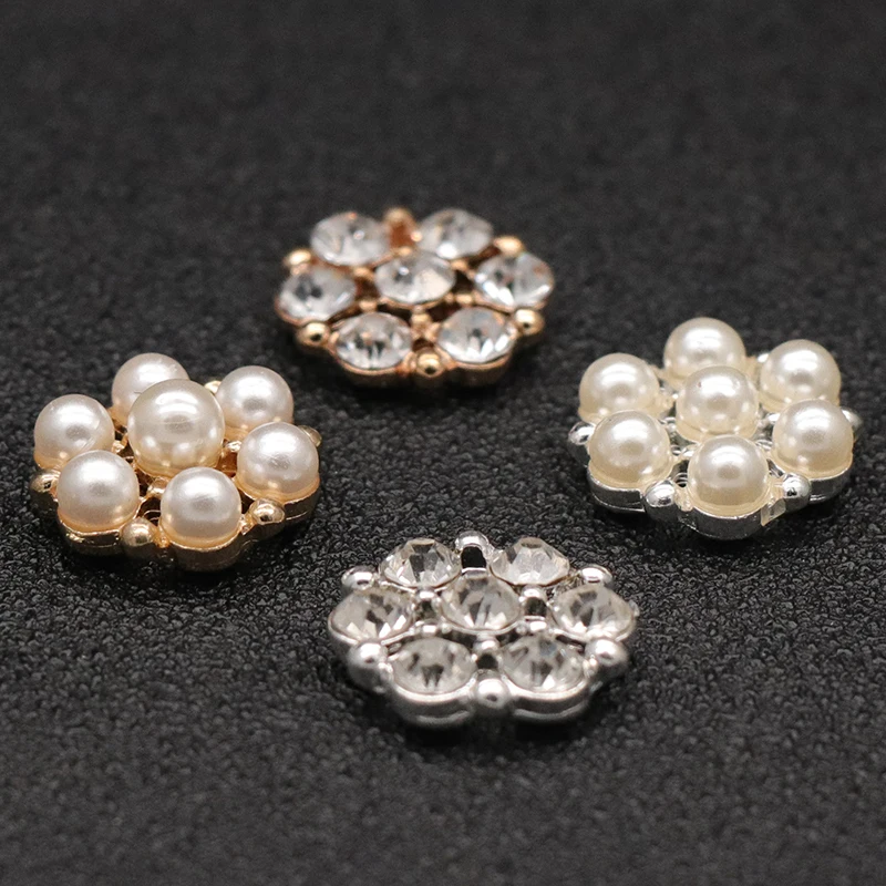 

10Pcs Round Metal Buttons For Baby Hair Accessories Scrapbooking Buttons Sewing Accessories Decorative Buttons Handicraft Diy