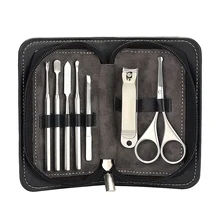 7 шт./компл. Набор для маникюра и педикюра, ножницы, пинцет, Ножи уха Палочки общего назначения для ногтей комплект для стрижки Нержавеющая сталь по уходу за ногтями Набор инструментов