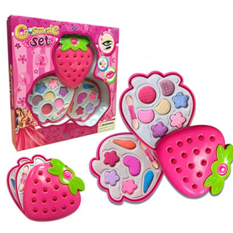Игрушки для игрушечного домика игрушечный Макияж для маленьких девочек, набор косметических салонов красоты, наряды для малышей, милый клубника