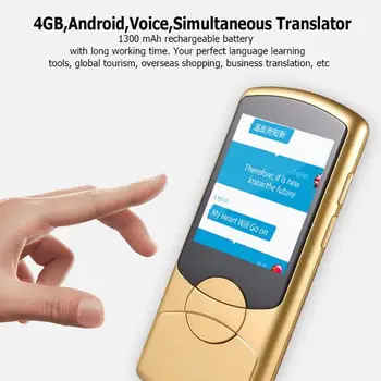 

Professional Simultaneous Voice Translator 4GB+DDR2 512MB Android 6.0 2.8 Inch Touch Screen Smart Voice Translation Device