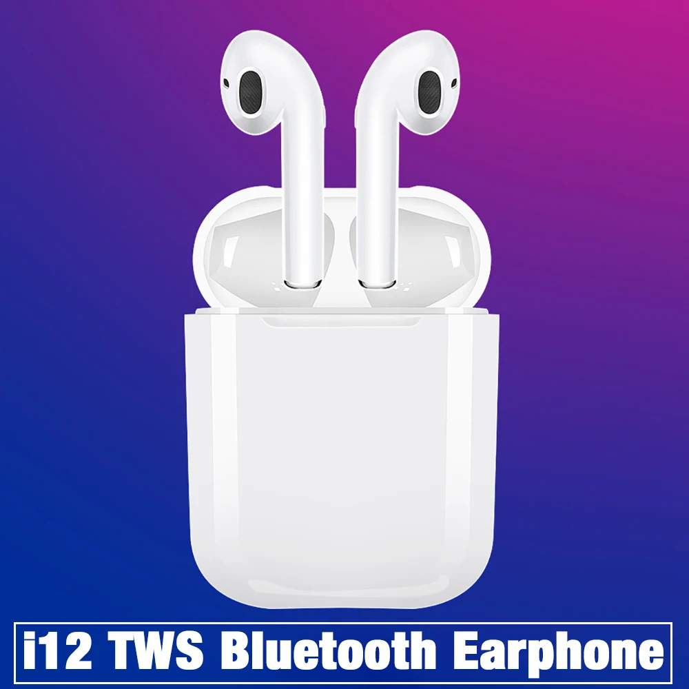 

2019 Quality Original I12 Tws Mini Earphones Wireless Bluetooth Stereo Headset Headphone With Charging Box Touch Control