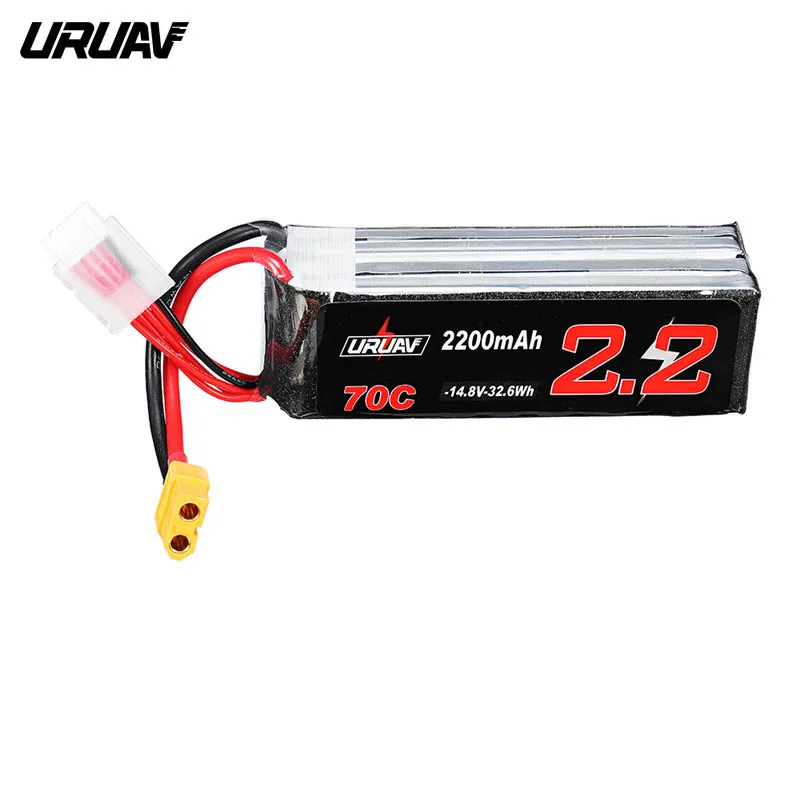 

URUAV 14.8V 2200mAh 70C 4S Lipo Battery XT60 Plug for Eachine Fury Wing Airplane Feilun FT011 RC Drone Multirotor FPV Part Accs