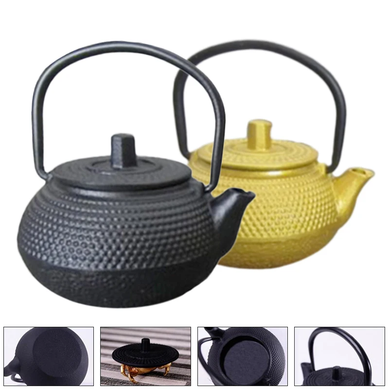 

50ml Teapots DrinkwareJapanese Style Cast Iron Mini Kettle Tetsubin Teapot Tea Pot Black/Yellow Tea Pot
