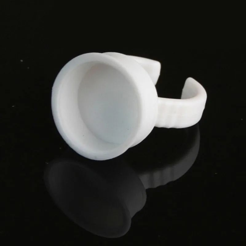 

Wholesale 100pcs Eyelash Extension Glue Holder Holder glue container Tattoo Pigment Disposable Eyelash Extension Glue Rings