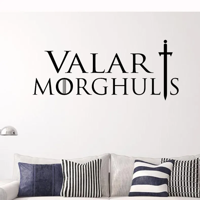 

Wall Stickers Valar Morghulis Solid Color Character TV Series Magic Middle Ages After Dragon Sword Hot New