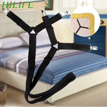 

HILIFE Bed Fitted Sheet Straps Buckles 2pcs Bed Fitted Fasteners Clips Adjustable Suspenders Gripper Holder Buckles