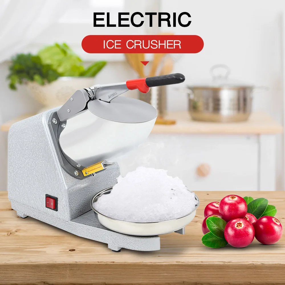 

Electric Ice Crusher Shaver Snow Cone Ice Block Making Machine Household Commercial Ice Slush Sand Maker Ice Tea