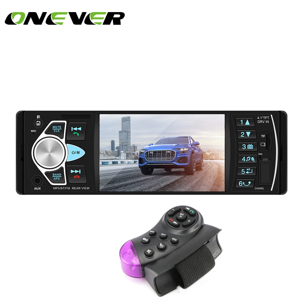 Onever 4 дюйма HD большой экран Bluetooth Автомобильный плеер Стерео FM радио Поддержка