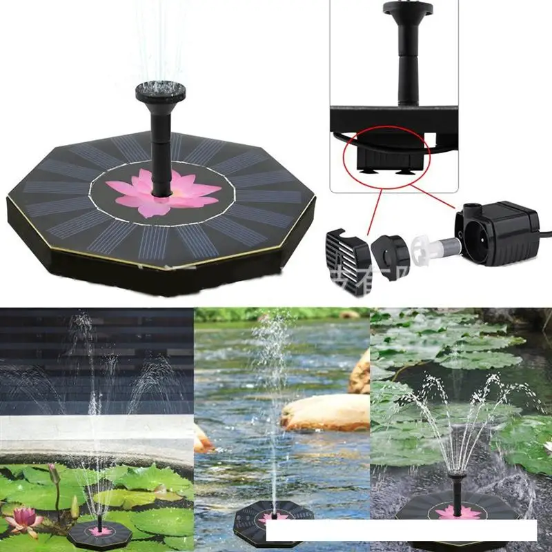 

Solar Power Water Pump Drifting Panel with Lotus Pattern for Bird Bath Garden Fish Tank Fountain Aquarium