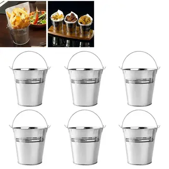 

Hot Sale Mini Metal Bucket Set Of 6-10.5x8x12cm
