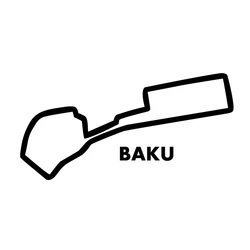 BAKU – autocollant de pare choc de voiture en vinyle, autocollant de mise en page de formule 1 piste, décoration de motif de personnalité, accessoires 