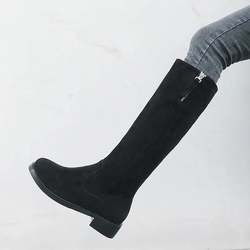 

2018 High Knight Head Genuine Leather Woman Winter Women Boots