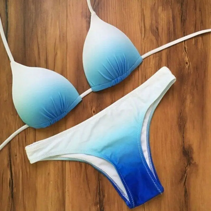 

2019 New Style Fashion Hot Women Summer Swimwear Two-Piece Suits Push-up Padded Bra Bathing Suit Swimsuit Patchwork