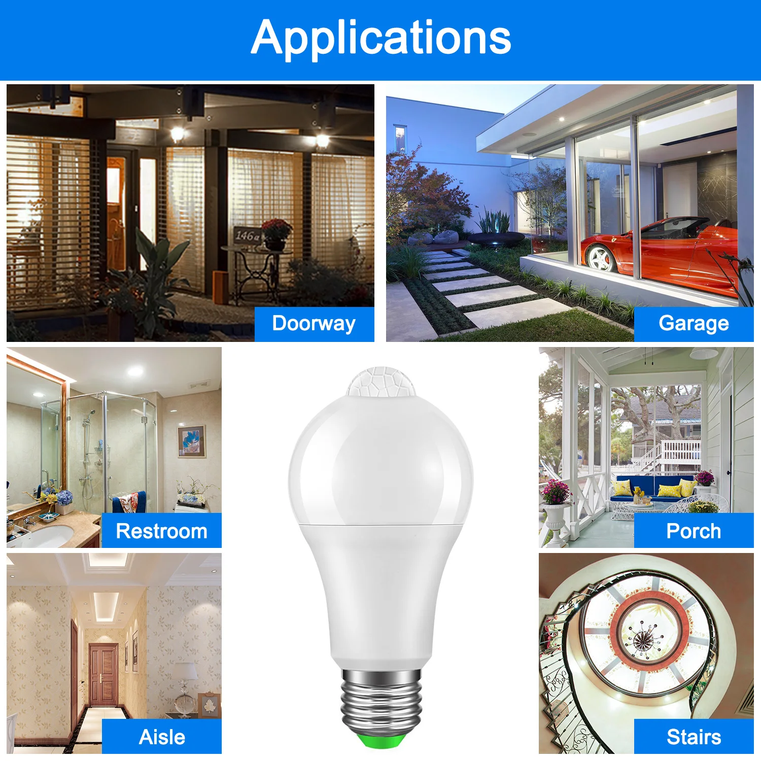 E27 Светодиодный лампа с пассивным инфракрасным датчиком 12 W 18 W AC 220 V 110 V заката до рассвета лампочка дневной и ночной режимы со световым датчиком для Сенсор лампы для домашнего освещения IP42