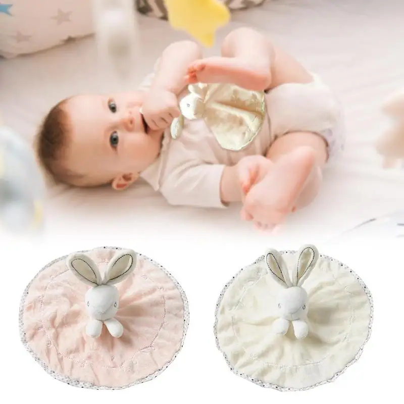 

Cute Rabbit Velvet Baby Rattles Appease Towel Infants Sleep Soothing Toys Security Blanket Sleep Friend Plush Rabbit Doll Toys