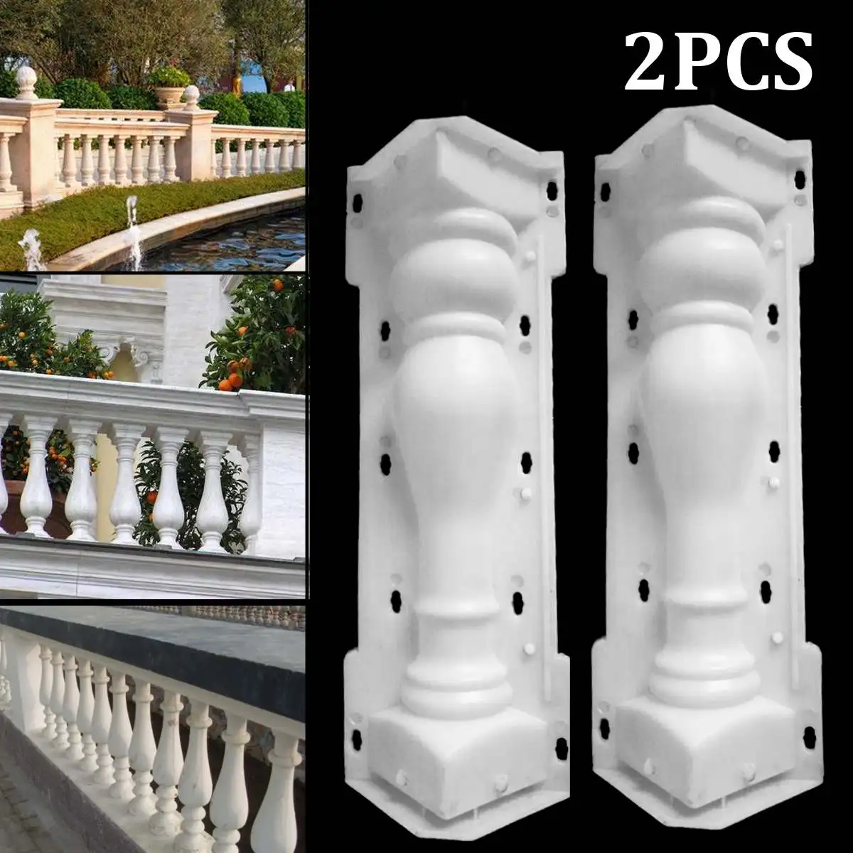 

60X14cm Paving Molds Roman Column Mould Fence Balcony Garden Pool Cement Railing Plaster Concrete Mold column guardrail Building