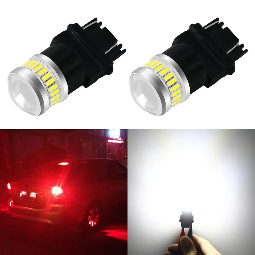 

2 PCS 24 Smd 4014 and 6SMD 3030 Led Tail Bulb Brake Lights Auto Backup Reverse Lamp Dome Light