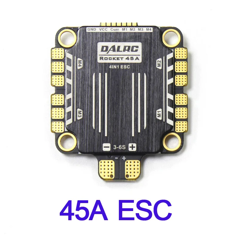 

30.5*30.5mm DALRC Rocket 50A / 45A 3-6S Blheli_32 DSHOT1200 Ready 4 In 1 Brushless ESC For RC Drone Multi Rotors DIY Part Accs