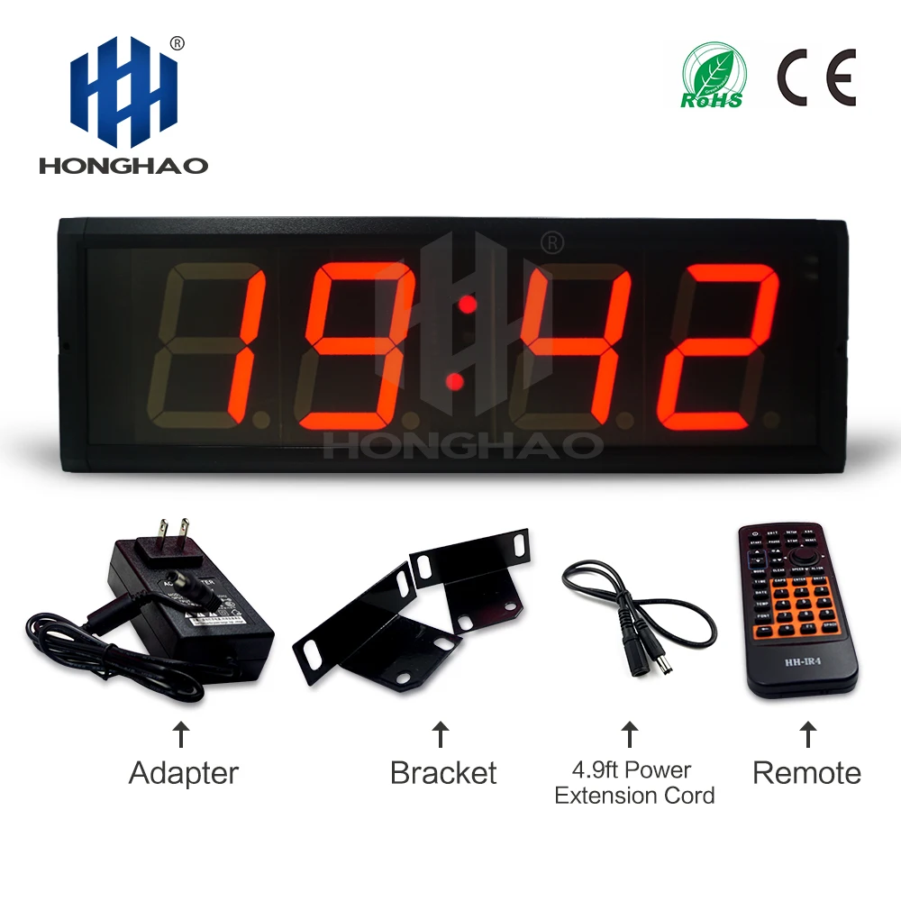 

Fedex Free Shipping Digital automatic rotary led clock luminous clock sound control clock remote control Countdown Clock