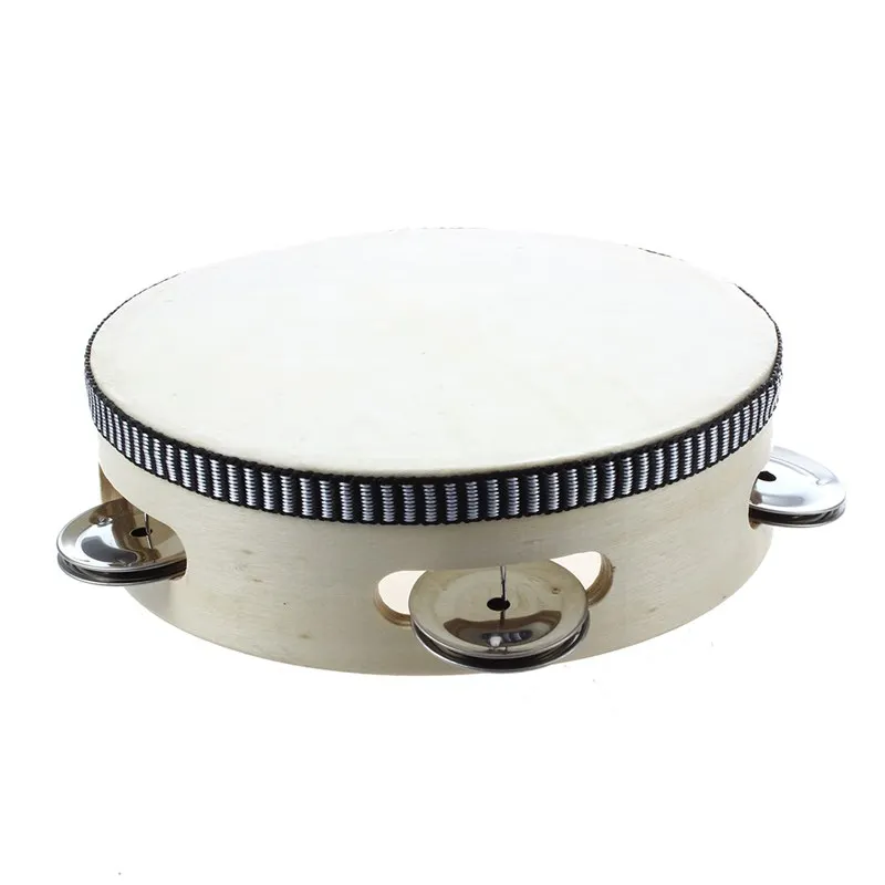 

Children's toy tambourine with wood with 6 " Leather