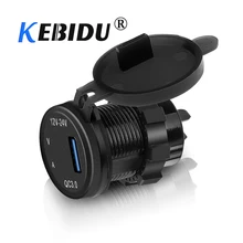 KEBIDU Универсальный QC 3,0 USB 5 В/3 а зарядное устройство, светодиодный адаптер, автомобильное зарядное устройство, вольтметр, прикуриватель для мобильного телефона для автомобиля