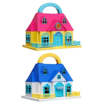 

New Arrival Detachable Hand-held DIY 2-Storey Townhouse Play House DollHouse Kid Child Toy