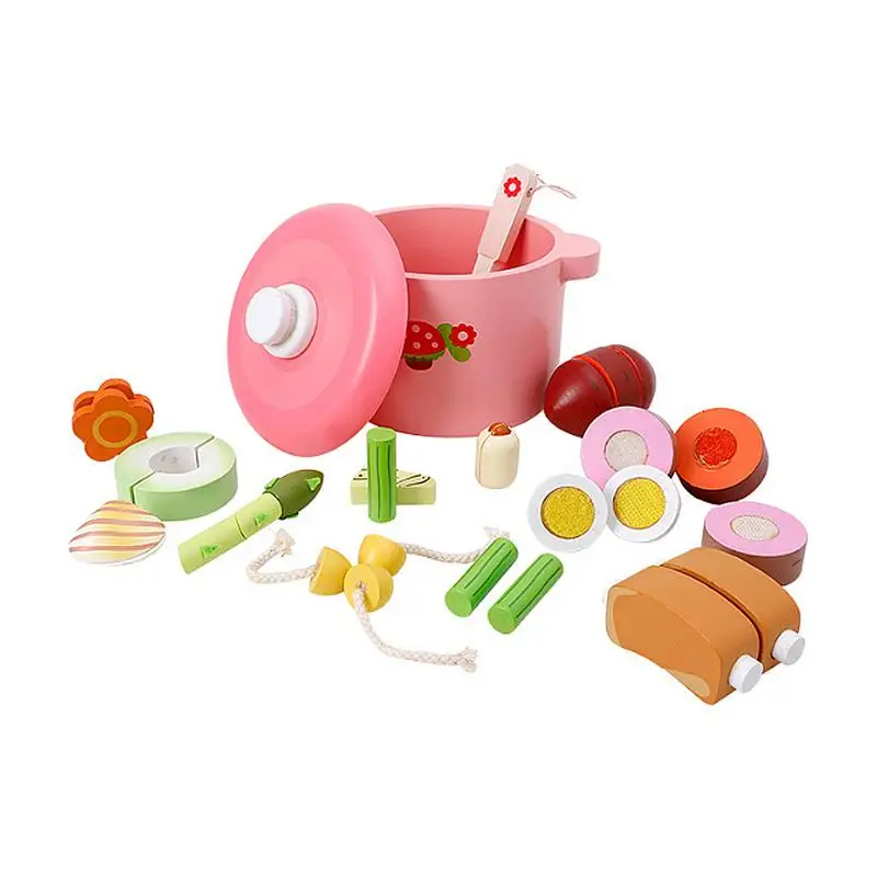 

Children's Puzzle Play House Kitchen Cooking Soup Toys House Pretend Playing Educational Toy For Little Children