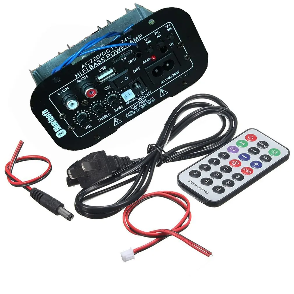 

Multi-Functional Car Bluetooth Amplifier HiFi Bass Power AMP Stereo Digital Amplifier USB TF Remote For Car Home Accessories