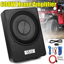 10″ 600W Under Seat Car Subwoofer Amplifier Ultra-Thin Vehicle Active Subwoofer Bass Amplifier Speaker Enclosure Car Audio