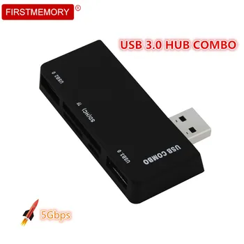 

USB HUB 3.0 With SD TF Card Reader 5Gbps Multi USB Splitter Adapter PC Computer Accessories For Tablet Macbook Huawei Notebook