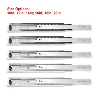 

Stainless Steel Drawer Rail Three Section Damping Mute Furniture Guide Rail Slipway Cabinet Cold Rolled Steel with Screws