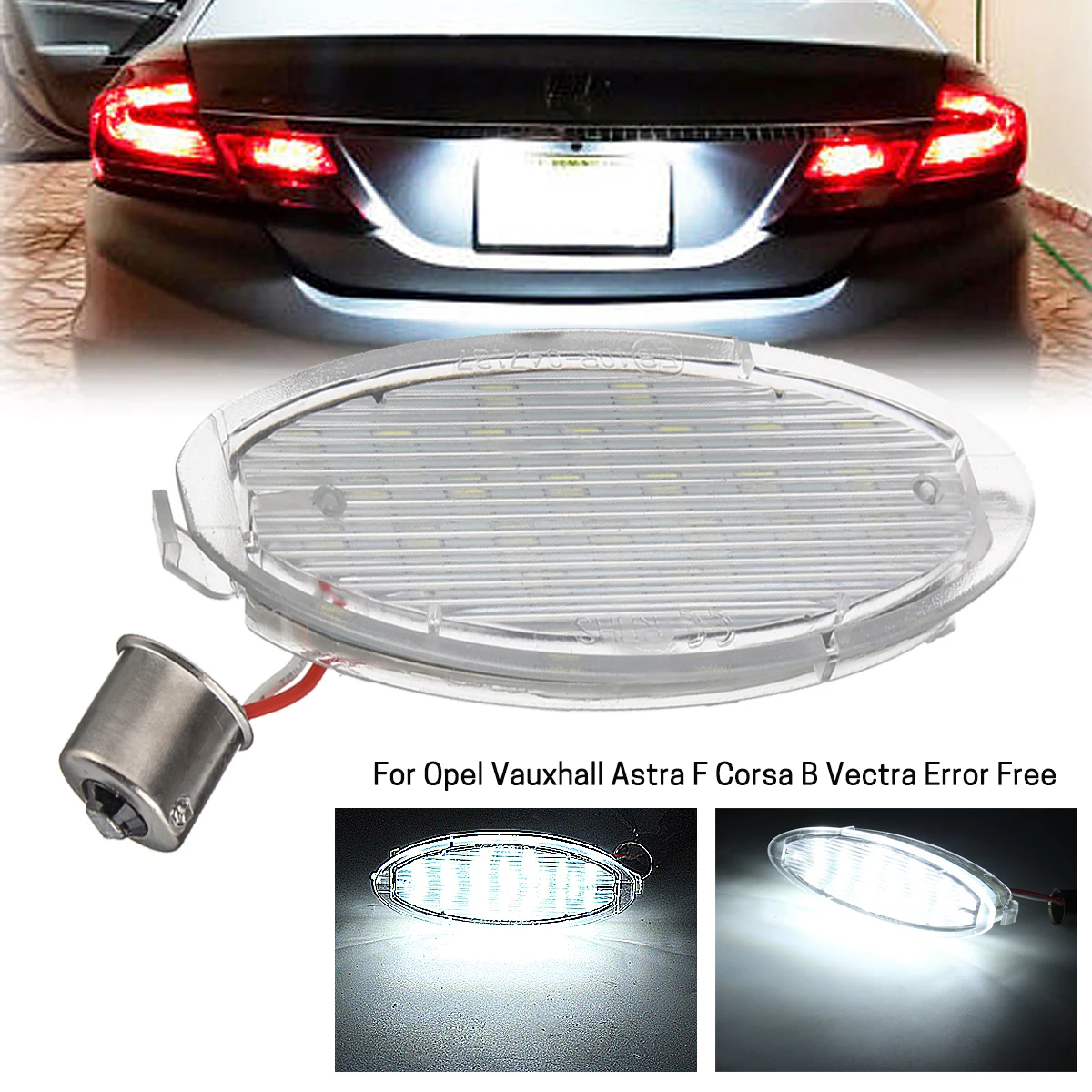 

1Pcs 24LED License Plate Light Number Plate Lamp For Opel/Vauxhall Astra F Corsa B Vectra Canbus No Error Auto Accessories
