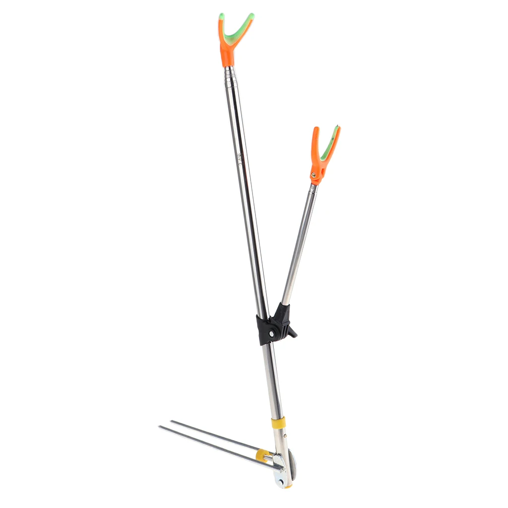 

Telescoping Fishing Rod Support Fishing Rod Holder Stand Hand Rod Pole Bracket Adjustable Fishing Tool Stainless Steel