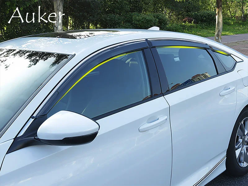 

Car Windows Rain Shelter Shield Window Visor Window Deflector Protection Trim Sun Visor For Honda Accord 10th 2018
