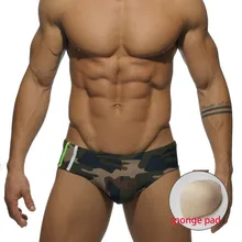 Wade Sea Men Briefs Sexy Man's Low Rize Swimming Tight Swim Suit Men Trunks Low Waist Swimming Gay Push Up Pad Swimwear Shorts