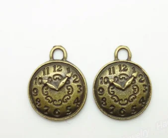 

100pcs Exquisite Clock watch charms 16*13mm pendants bronze bag Handmade earring bracelet necklace anklet Component DIY Supplies