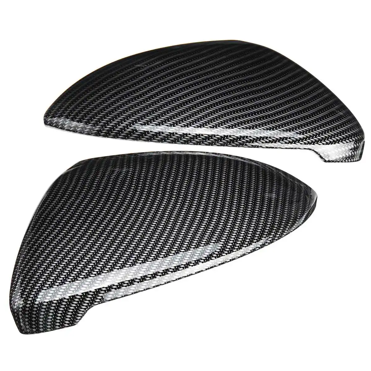 2Pcs Carbon Fiber Car Style Rearview Mirror Cover Trim For VW Golf 7 MK7 2014 - 2018 Rear View Mirror Case Covers Caps 2Pcs Carbon Fiber Car Style Rearview Mirror Cover Trim For VW Golf 7 MK7 2014 - 2018 Rear View Mirror Case Covers Caps