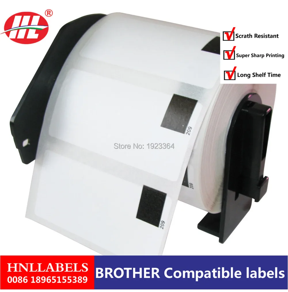4X Rolls Brother Совместимые Этикетки Dk 11209 29X62 мм наклейки 1209 Dk11209 Dk1209 Тепловая маленькая