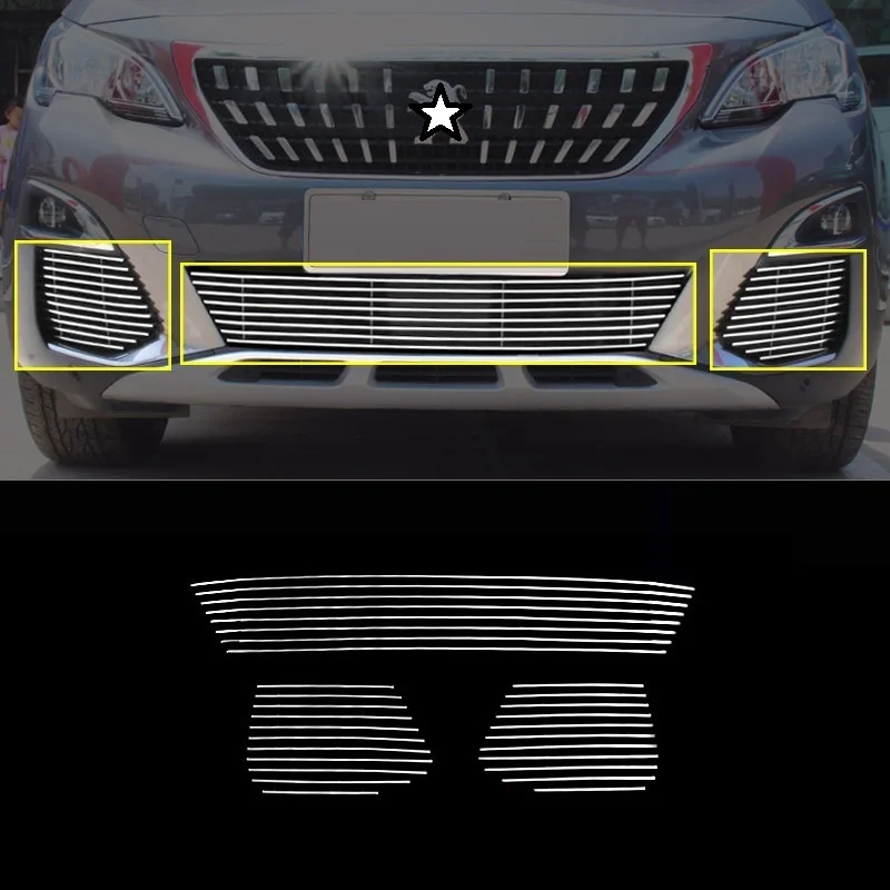 

protector Car Styling Modification Accessory Decorative Accessories Automovil Automobiles Front Net 17 18 FOR Peugeot 4008