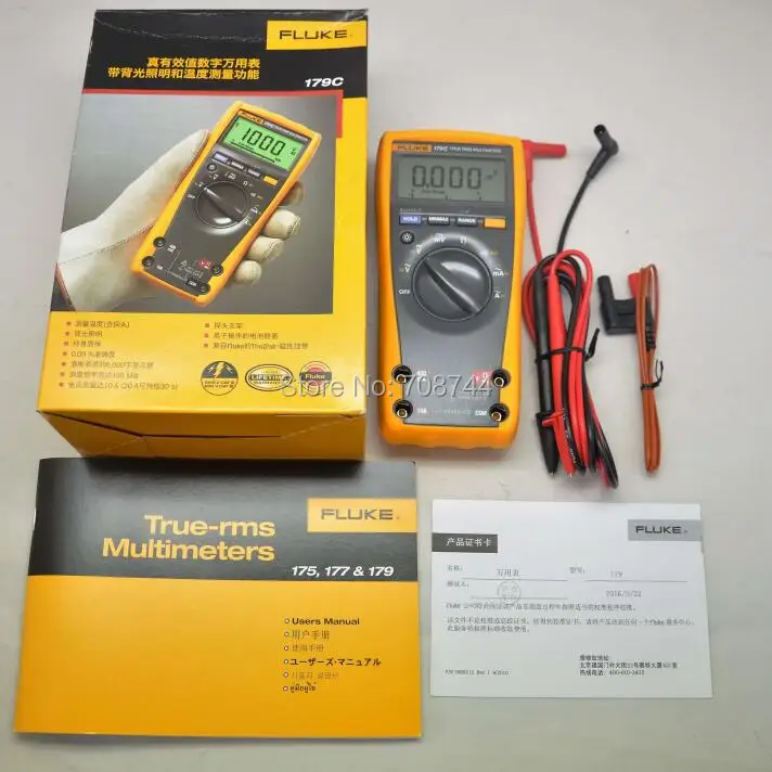 Цифровой мультиметр Fluke 179C истинное напряжение и ток в пределах 0.9% точность FLUKE