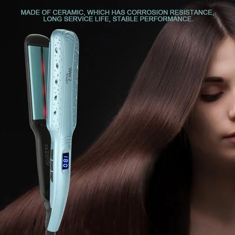 

Professional Ceramic Hair Flat Iron Infrared Ray Negative Ion Heating Hair Straightener Electronic Ceramic Portable Styling Tool
