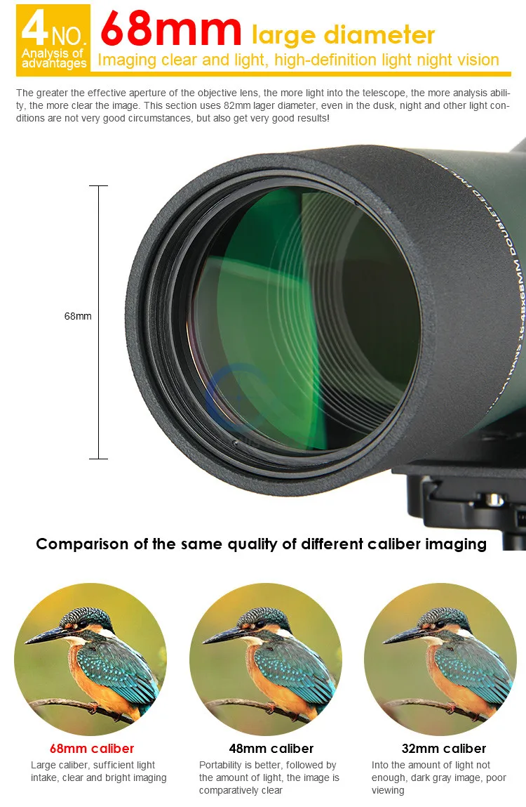 E.T Dragon New Arrival Tactical SP9 16-48X68 ED Glass Spotting Scope Green Color For Outdoor Hunting Shooting gs26-0014