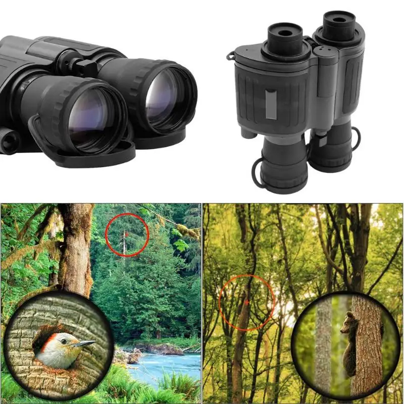 

5X Digital Night Vision Binocular Telescope for Hunting 90mm HD Infrared IR Camera Camcorder Viewing Range Automatic Shut-off